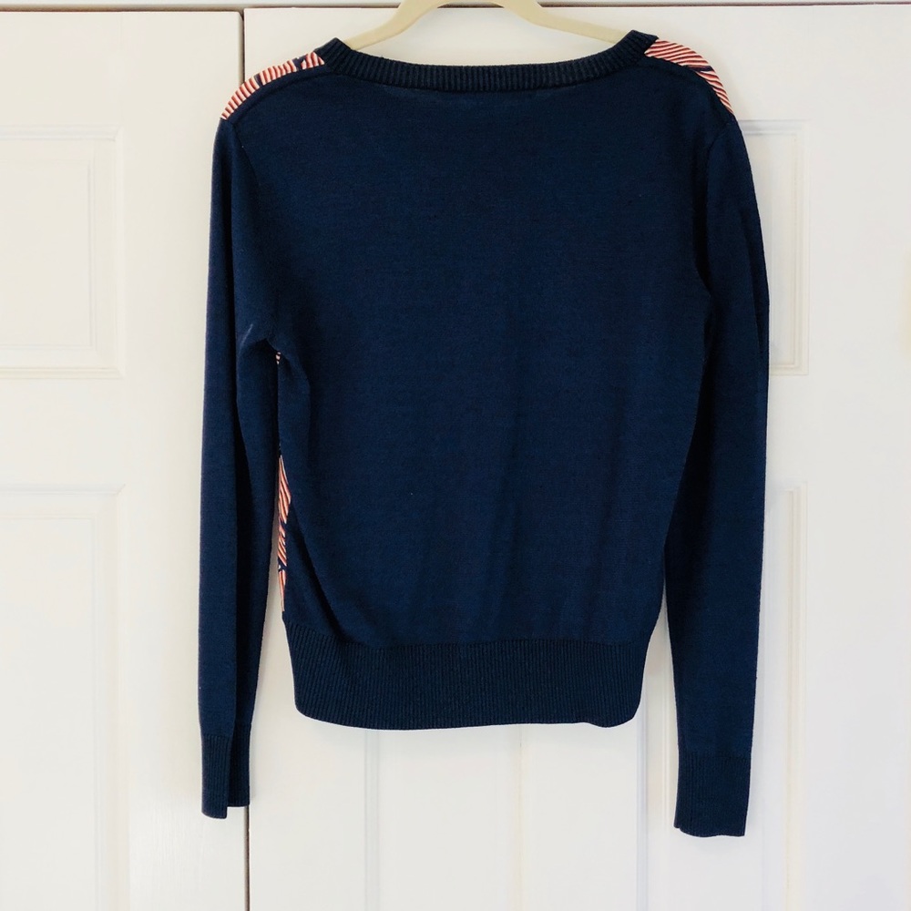 New $300 Dvf Orla Wool Silk Print Orla Sweater S View 5